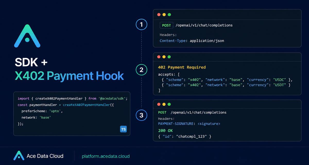 How to Add X402 Pay-Per-Call Payments to the Ace Data Cloud SDK