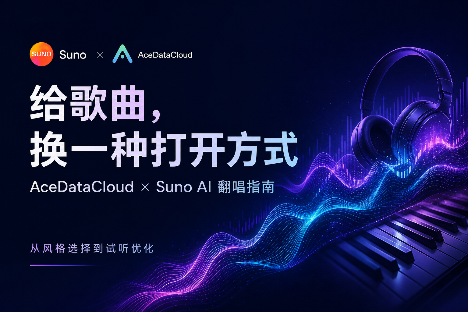 Suno and AceDataCloud AI Cover Guide Cover: Give songs a different way to be experienced